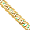 thumbnail image 2 of 14K Solid Yellow Gold 5.75mm Curb Link Chain Necklace, 2 of 4