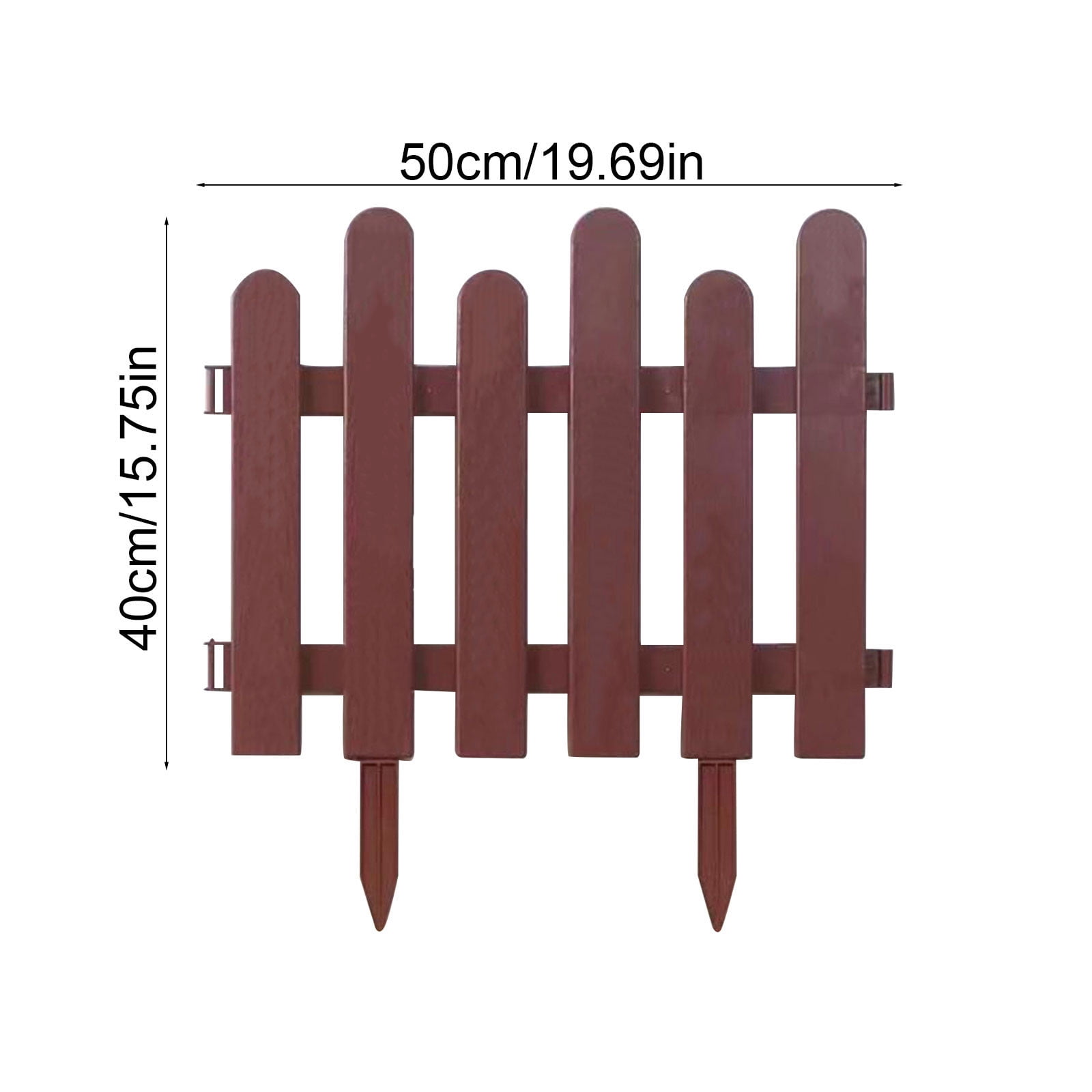 Kadlawus 3Pcs Versatile Garden Fence for Yard, Plastic Mini Border Fence, Decorative Landscape Edging Strips, Small Fence for Flower Bed, Lawn, Patio and Residential Area