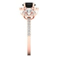 thumbnail image 3 of Three-Stone Engagement Ring for Women - 1.46ct Natural Onyx in 14K Rose Gold Promise Ring, 3 of 6