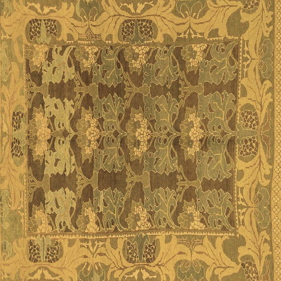 Ahgly Company Indoor Square Abstract Brown Modern Area Rugs, 8' Square