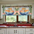 thumbnail image 3 of Yayeee Kitchen Curtains Set of 2 Light Filtering 57"x36" Over Sink Window Panels, Blue Goldfish Bowl, 3 of 7