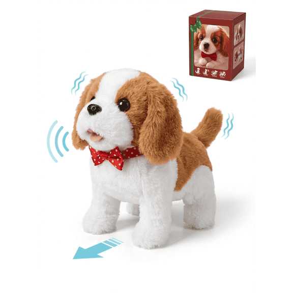 Haha.ppcc 2026 Upgraded Robot Dog - Realistic Interactive Puppy Toy that Acts Like a Real Dog, Walks, Barks & Wags Tail, Electronic Plush Pet for Kids & Toddlers Gift