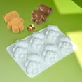 thumbnail image 3 of Milue Flexible Silicone Mousse Cake Mold Nonstick Baking Mold for Bear Shape Treats, 3 of 12