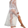 thumbnail image 4 of Cardigan Ouvert pour Femmes, Manches Longues, Dentelle, Transparent, 4 of 5