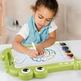 thumbnail image 2 of Crocodile Colored Drawing Board, DIY Graffiti Magnetic Exercise Drawing Pad, Magnetic Handwriting Board, Colorful Erasable Doodle Board, Erasable Pad, Equipped with Sliding Eraser, 2 of 6