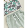 thumbnail image 6 of Nygoyerh 6M 12M 18M 24M 3T 4T Toddler Baby Boys Summer Clothes Short Sleeve Duck Embroidery Camouflage Tops with Drawstring Shorts 2Pcs Infant Casual Short Pants Sets, 6 of 8