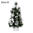 thumbnail image 2 of Happy date Christmas Tree Tabletop, Mini Artificial Christmas Pine Tree, Pre-lit Small Xmas Tree with Ornaments, Mini Desktop Tree DIY Set, Multicolor LED Lights for Table Holiday Decor, 2 of 8