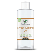 Sweet Almond Oil 16 oz. - Organic Pure Natural VirginCold Pressed Oil By HalalEveryday