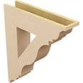 thumbnail image 5 of Ekena Millwork 5 1/2"W x 24"D x 28"H Funston Traditional Rough Cedar Woodgrain TimberThane Bracket, Primed Tan, 5 of 6