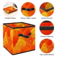 thumbnail image 4 of RATGDN Collapsible Fabric Cube Storage Bin with Double Handles for Living Room Bedroom Office Black - Orange Juice Fruit, 4 of 7