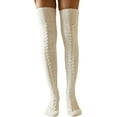 thumbnail image 2 of Dalrosia Women's Cable Knitted Thigh High Boot Socks Extra Long Winter Stockings Over Knee Leg Warmers, 2 of 5