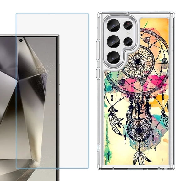Phone Case for Samsung Galaxy S26 Ultra, with Screen Protector, by OneToughShield - Dream Catcher Color