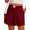 Bm 20 Wine Red, variant on Women's Shorts Casual Drawstring Shorts Elastic Waist Shorts for Women Beach Shorts Lightweight Shorts with Pockets S-2XL