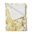 thumbnail image 2 of Bamboo Print Soft Flannel Fleece Blanket, Tropic Theme Bamboo Leaves and Outgrowing Shoots Reflecting Sun, Cozy Plush for Indoor and Outdoor Use, 60" x 80", Earth Yellow Pale Coffee, by Ambesonne, 2 of 5