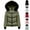 Army Green, variant on Zpanxa Womens Puffer Jacket Short Hooded, Detachable Collar, Waterproof Zip Up Casual Winter Coat with Pockets White M