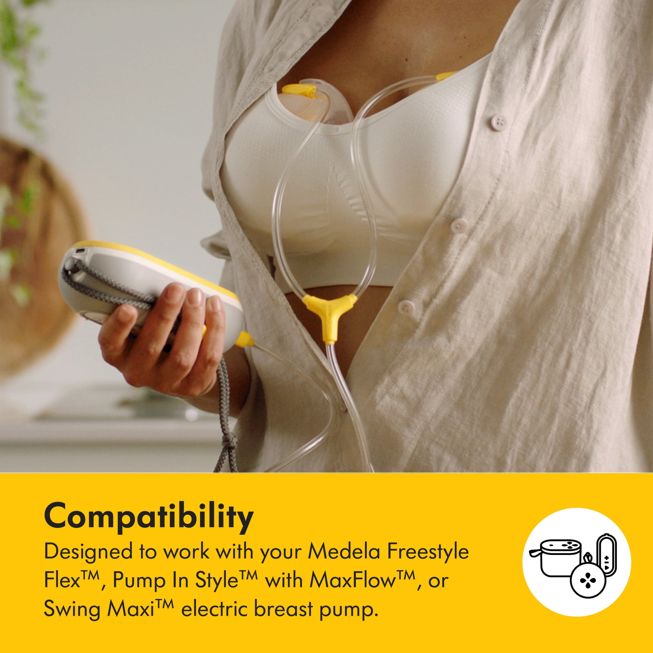 Medela Hands-free Collection Cups, Compatible with Freestyle Flex, Pump in Style with MaxFlow, and Swing Maxi Breast Pumps, 1 set of 2 cups