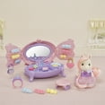 thumbnail image 2 of Set de tocador Calico Critters Ternurines Pony's de Dollhouse Playset, 2 of 9