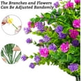 thumbnail image 2 of 20 Bundles Artificial Flowers Outdoor Fake Flowers, UV Resistant No Fade Faux Plastic Greenery Shrubs Plants for Hanging Garden Porch Window Box Outside Decoration,Home Indoor Decor, 5 Colors, 2 of 5