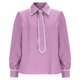 thumbnail image 2 of TaTaai Lapel Tie Solid Top Soft Comfortable Women's Casual Long Sleeve Fashion All Season Daily Party Work Versatile Shirt Gift, 2 of 6