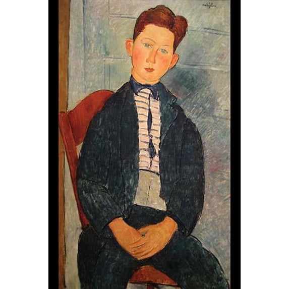 Boy in Striped Sweater-Fine art canvas print (20" x 30")