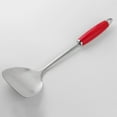 thumbnail image 6 of Raindrops Stainless Steel Utensils 1Pack Kitchen Spatula Metal Long Handle Heat Resistant for Cooking 13.4x3.5x0.4in, 6 of 8