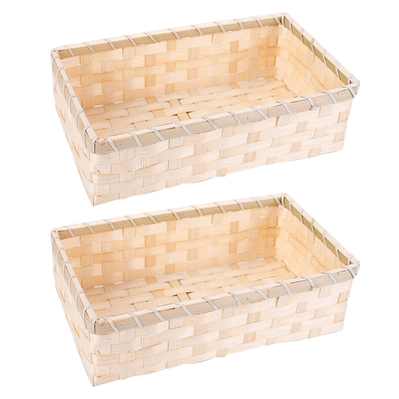 Natural Bamboo Basket Gift Hampers Retail Display Home Organizer y2471