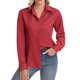 thumbnail image 2 of Camisa de vestir Siliteelon sin arrugas con botones para mujer, 2 of 6