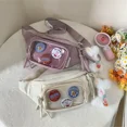 thumbnail image 4 of Itabag japonés Kawaii para niñas, bolso de pecho transparente de PVC para mujeres con insignias, placa de exhibición, riñonera, monederos y bolsos para mujeres, 4 of 5