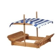 thumbnail image 5 of YIYADO Wooden Sandbox for Kids with Adjustable Shade & 2 Foldable Bench Seats, 46", 5 of 6