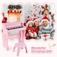 thumbnail image 4 of Gymax 37-Key Music Piano Keyboard Kids Learning Toy Instrument w/ Microphone Pink, 4 of 10