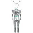thumbnail image 4 of FYEGRE Kids AI Astronaut Alien Robot Role Play Fancy Performance Court Dress Party Outfit for Girls Halloween White 7-8 Years, 4 of 6