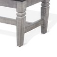 thumbnail image 4 of Camie Dining Bench- 56 Inch Faux Leather Seat- Gray Mahogany Wood, 4 of 6