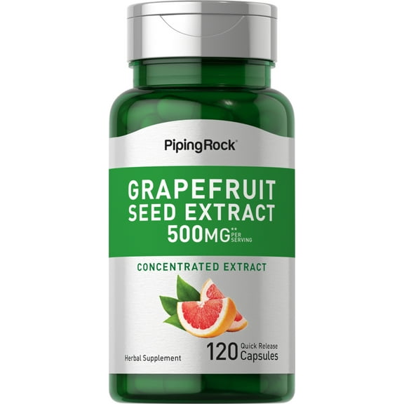 Grapefruit Seed | 500 mg (per serving) | 120 Capsules for Men and Women | by Piping Rock