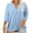 #09 Sky Blue 【Mix, Match & Stock Up on Your Favorite Palette.】, variant on Women's Casual Plus Size Printed 3/4 Sleeve V-Neck Blouse Tops Shirts Tunics Loose Fit Floral Pattern Soft Fashionable Comfortable Daily Wear Vacation Outfits Gift for Women