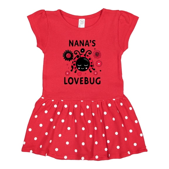 Inktastic Valentine's Day Nana's Lovebug Girls Toddler Dress