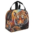 thumbnail image 2 of Easygdp Colorful Plant Tiger Bolsa Térmica Premium - Tela Oxford Impermeable, Gran Capacidad, Bolsillo Frontal, Unisex para Trabajo, Escuela, Actividades al Aire Libre y Picnics, 2 of 8