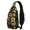 Sunflower and Leaf Black Pattern, variant on Sunflower and Leaf Black Pattern Sling Backpack, Casual Day Sling Pack with Earphone Port, Breathable Padded Back Gift Ideas for Travel Shopping