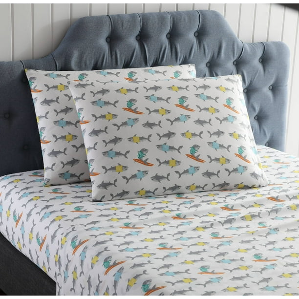 Kiki Surfing Sharks Kids Sheet Set - Walmart.com - Walmart.com