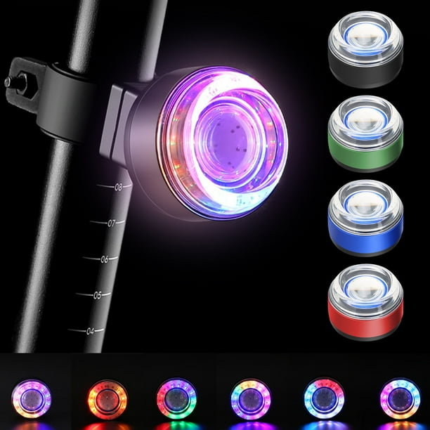 Luz trasera de bicicleta Luz de señal de giro con sensor de freno inteligente | 7 modos | Alerta de audio | Control remoto inalámbrico | 500mAh Recargable | Resistente al agua | Equipo de seguridad