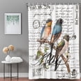 Bathroom Shower Curtain Watercolor Bird on Tree Branch Waterproof ...