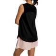thumbnail image 6 of Workout Tops for Women Back Mesh Crewneck Sleeveless Shirts Summer Loose Gym Yoga Breathable Tops,Sizes S-2XL, 6 of 9