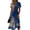 A07-Red, variant on Usa Flag Dress for Women Elegant Classy Red White and Blue Print Wrap Tummy Control Dresses for Women Short Sleeve Midi Summer Long Dresses
