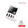 thumbnail image 1 of Cargador rápido Teléfono móvil Tableta Adaptador de carga de viaje Pantalla LED Adaptador de corriente USB, A9T + y enchufe de EE. UU.40W seitruly EL000303-01, 1 of 2