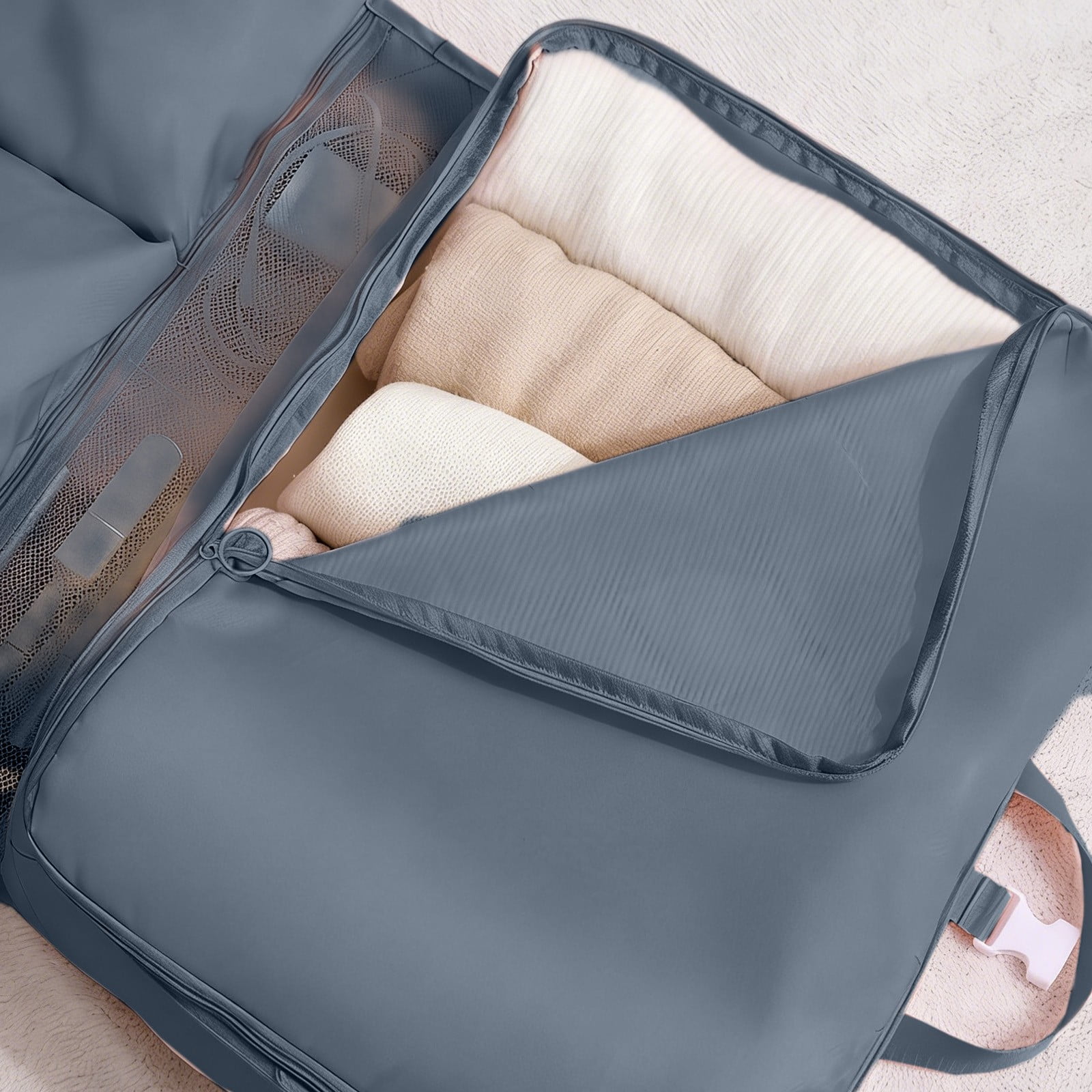 7-in-1 Hanging Travel Storage Bag Large Capacity Clothes Organizer for Underwear Toiletries Shoes - Foldable Portable Packing Cube for Suitcase Carry On Luggage - Closet Organizer for Home or Hotel