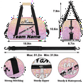 thumbnail image 2 of Qzaxky Personalized Dance Bag Gym Bag Custom Duffle Bag Large Dance Bag for Girls with Name Overnight Bag Gradient Light Pink, 2 of 7