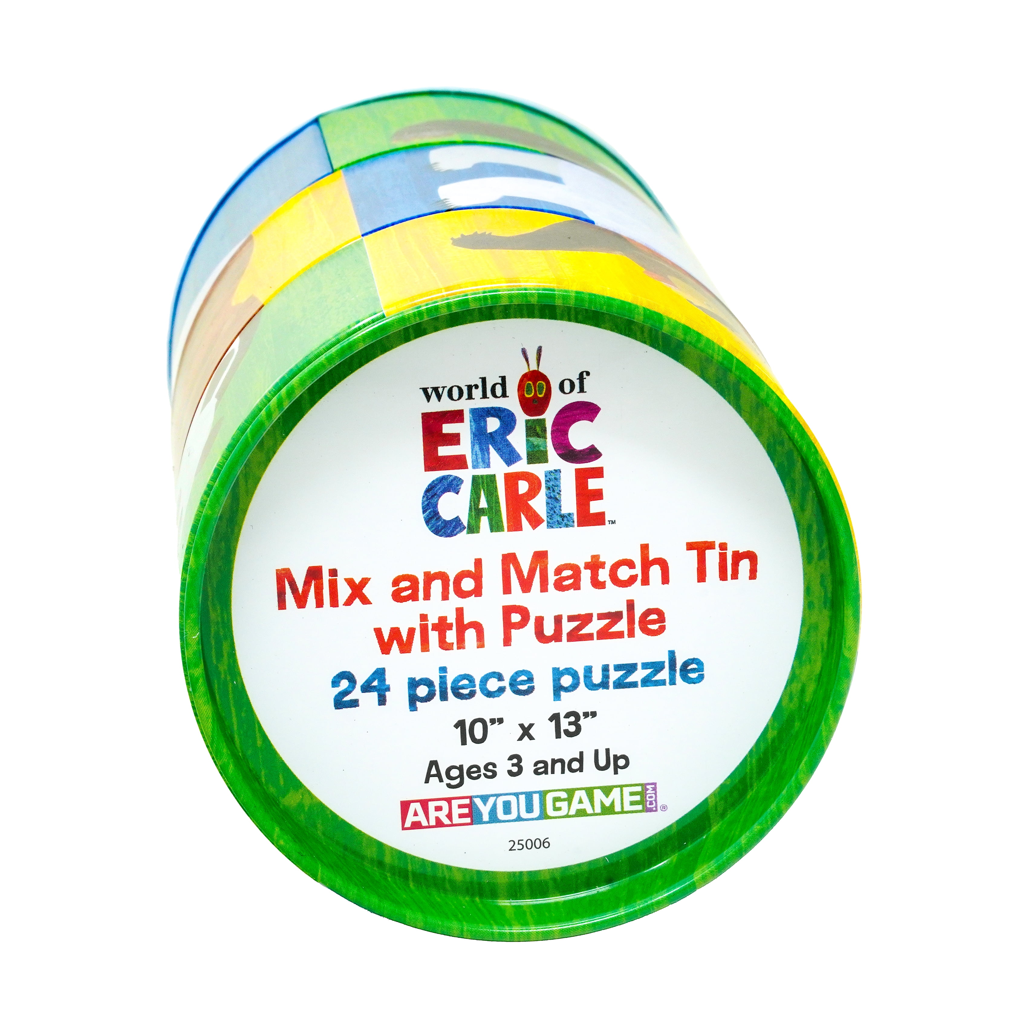 AreYouGame.com The World of Eric Carle - I Love Bears Mix and Match Tin with Puzzle: 24 Pcs