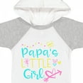 thumbnail image 4 of Inktastic Papa's Little Girl with Hearts Flower and Butterfly Girls Baby Bodysuit, 4 of 5