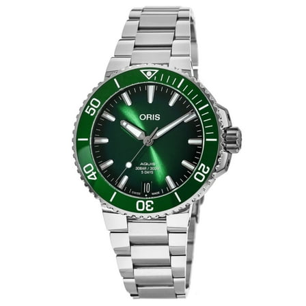 Oris Aquis Date 41mm Green Dial Steel Men's Watch 01 400 7769 4157-07 8 22 09PEB