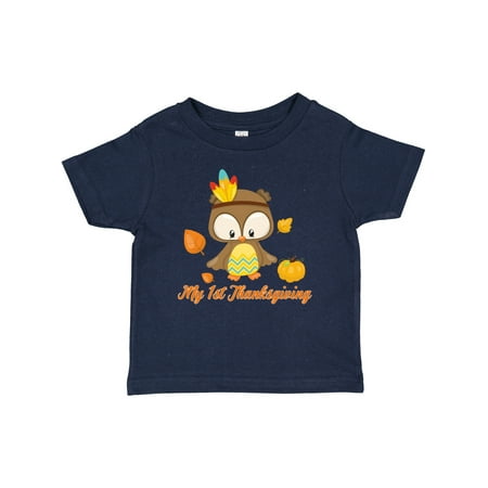 

Inktastic My First Thanksgiving Owl Gift Baby Boy or Baby Girl T-Shirt