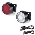 thumbnail image 1 of luz delantera y trasera recargable por USB, luz de bicicleta LED resistente al agua IPX4, 6 modos de brillo, adecuada para todas las bicicletas y todo tipo de condiciones climáticas, 1 of 1
